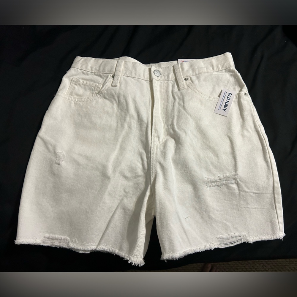 High waisted jeans shorts
